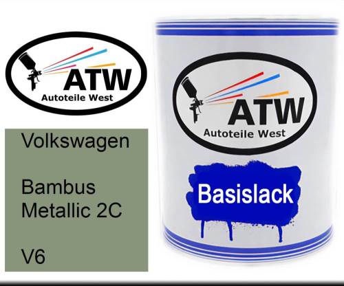 Volkswagen, Bambus Metallic 2C, V6: 1L Lackdose, von ATW Autoteile West.